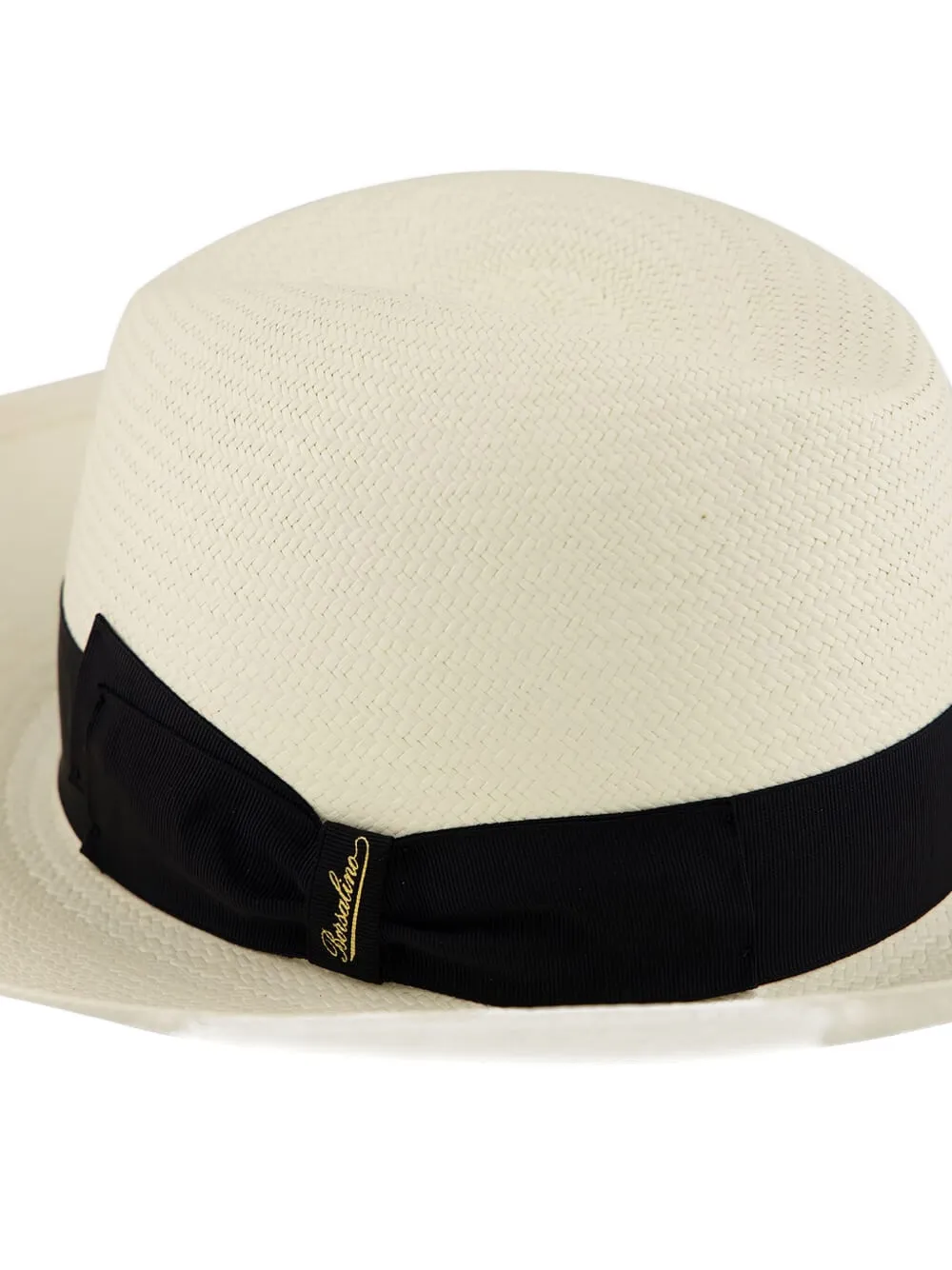 Borsalino Claudette Grosgrain-ribbon-detail Hat In White