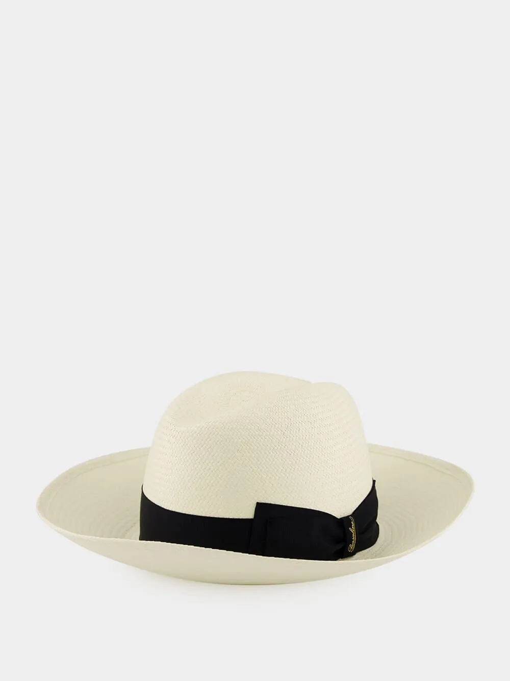 Borsalino Claudette Grosgrain-ribbon-detail Hat In White