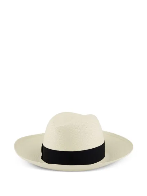 Borsalino Claudette grosgrain-ribbon-detail hat