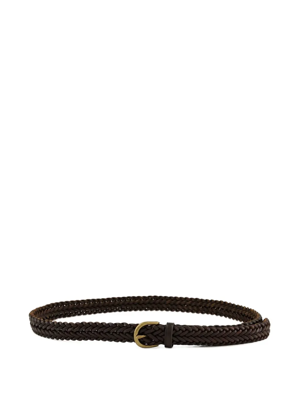 Dragon Diffusion Braided Leather Belt In Brown