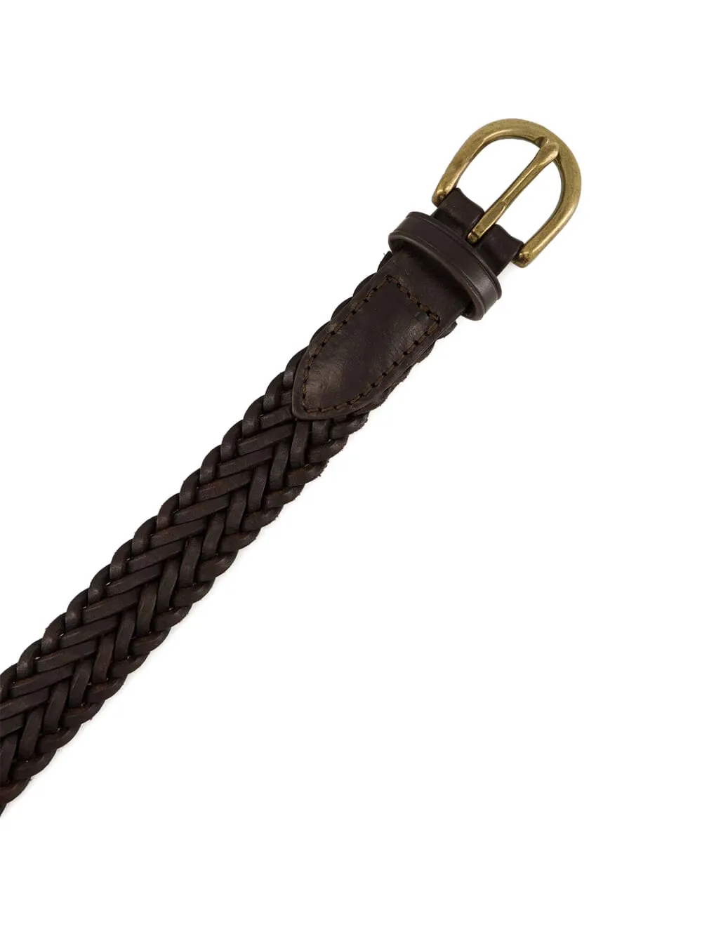 Dragon Diffusion Braided Leather Belt In Brown