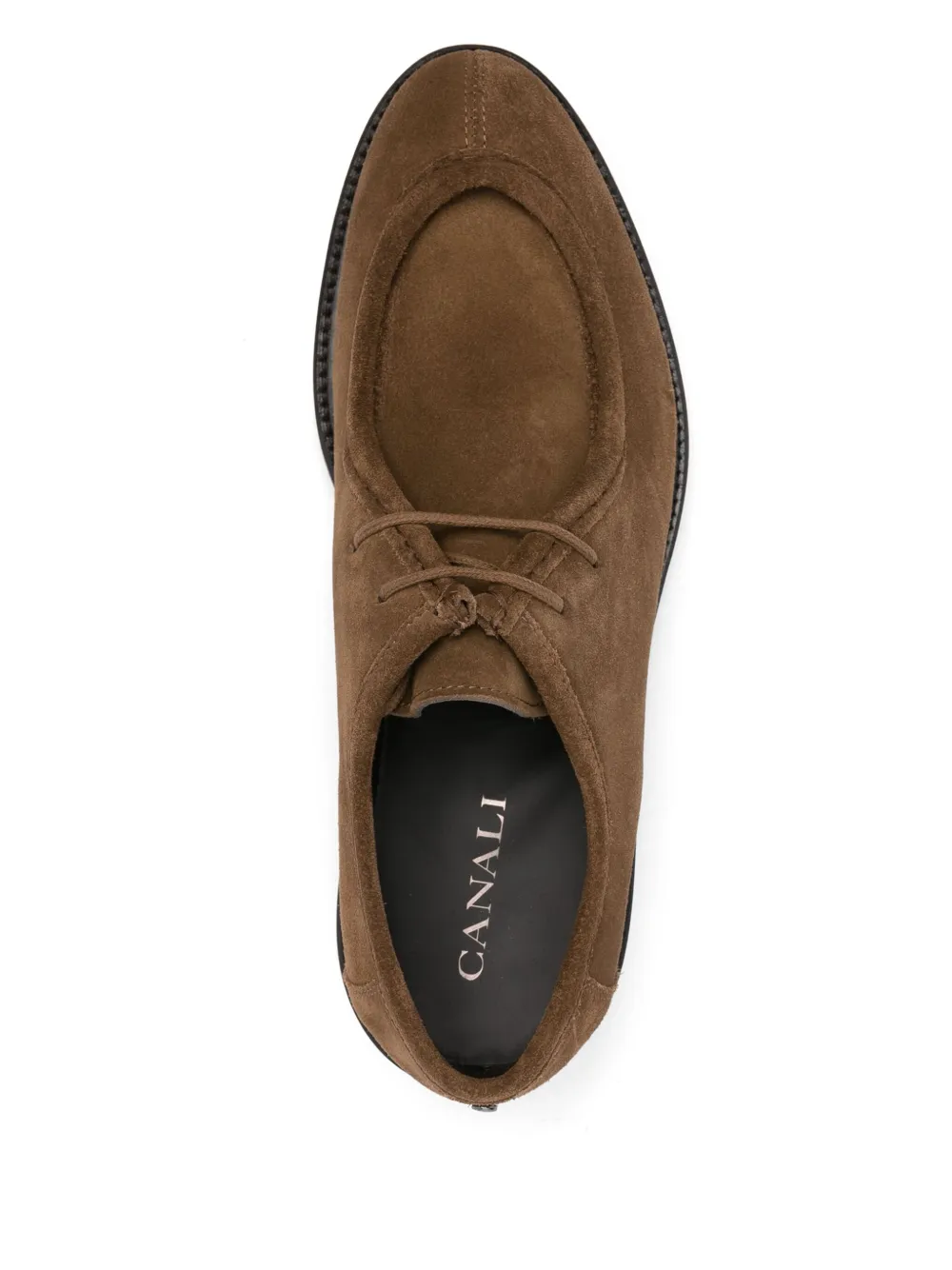 Canali suede lace-up shoes Brown