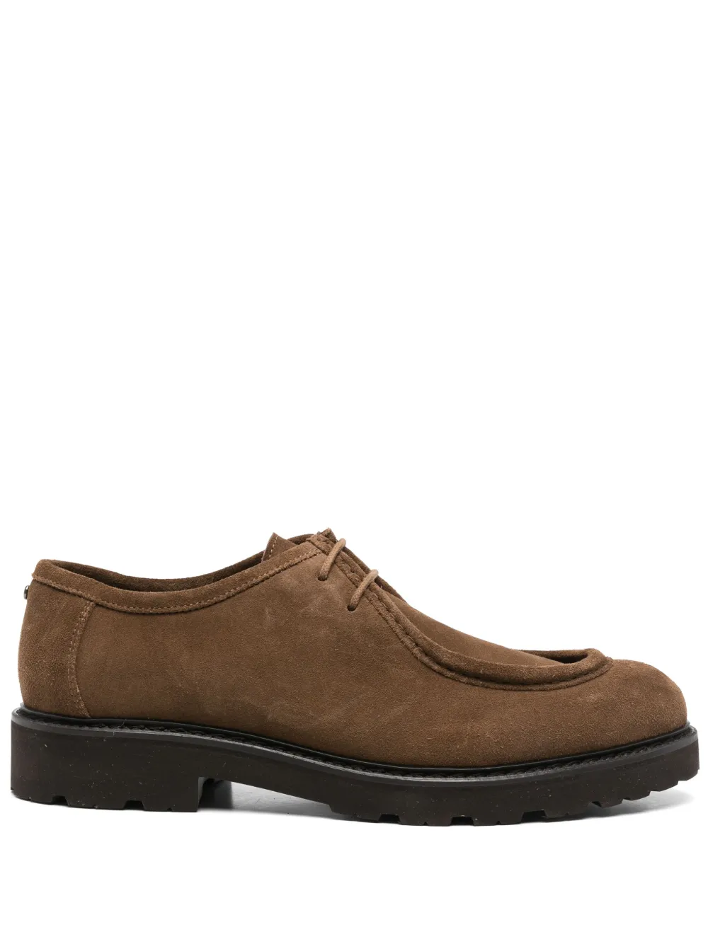 Canali suede lace-up shoes Brown