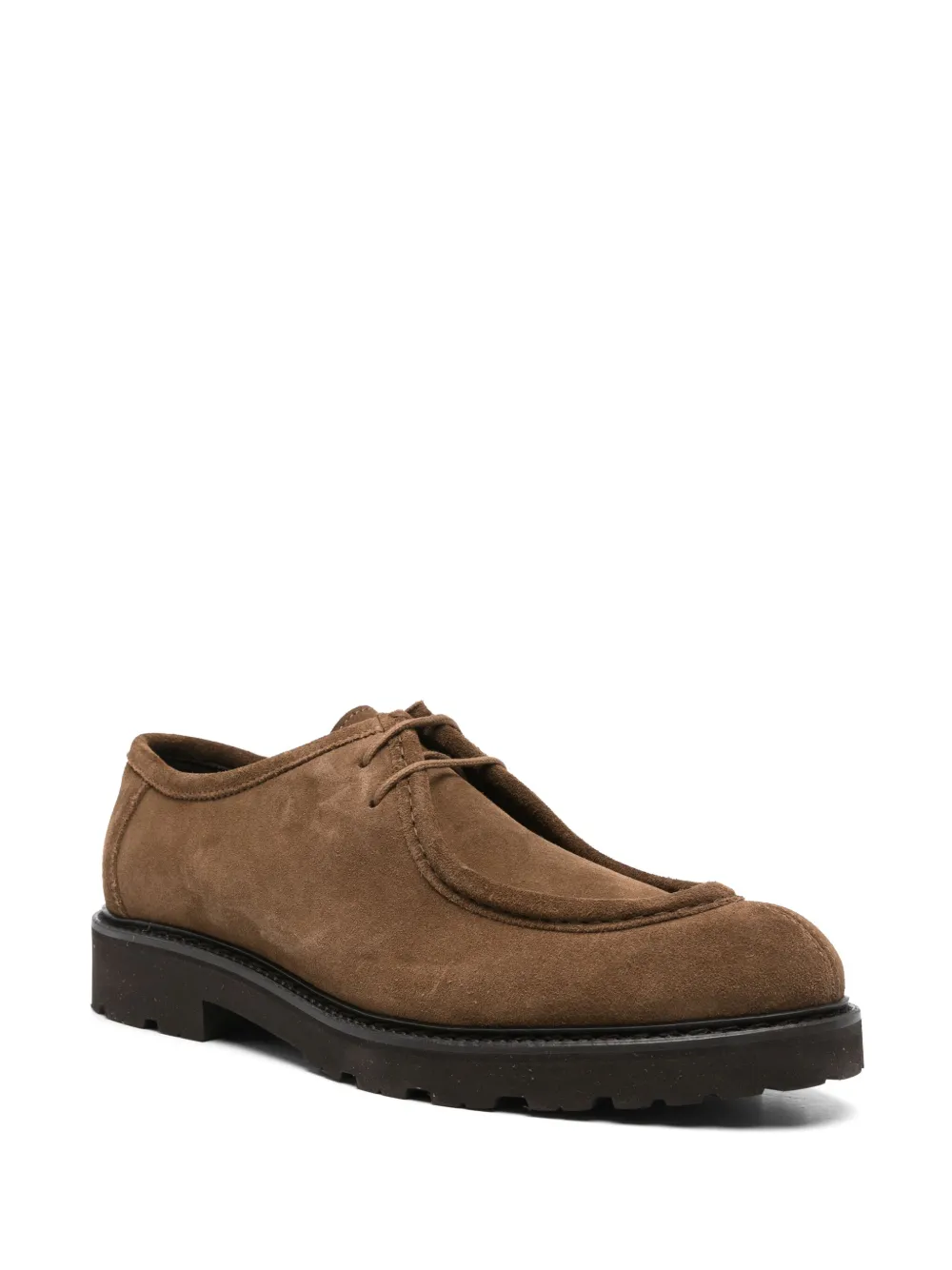 Canali suede lace-up shoes Brown