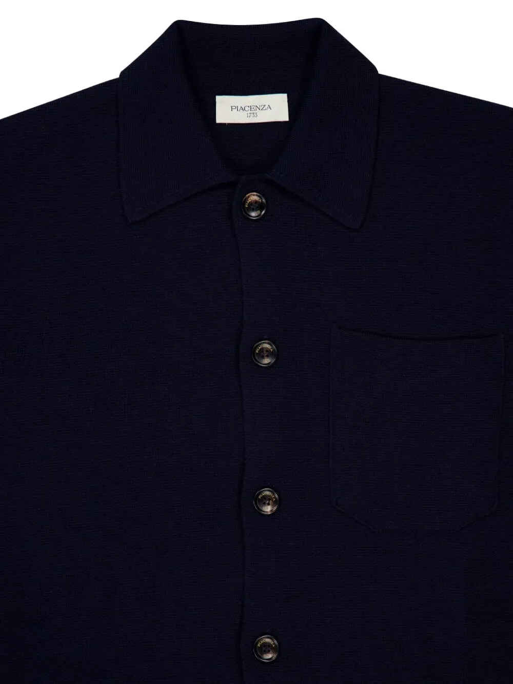  Piacenza Cashmere Button-up Wool Jacket - Blue 