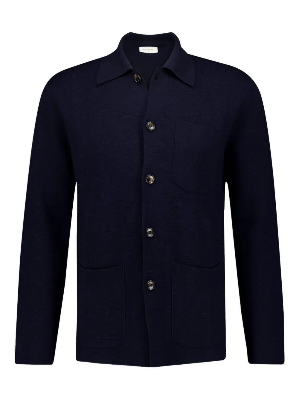 Piacenza Cashmere button-up wool jacket | Blue | Image 1