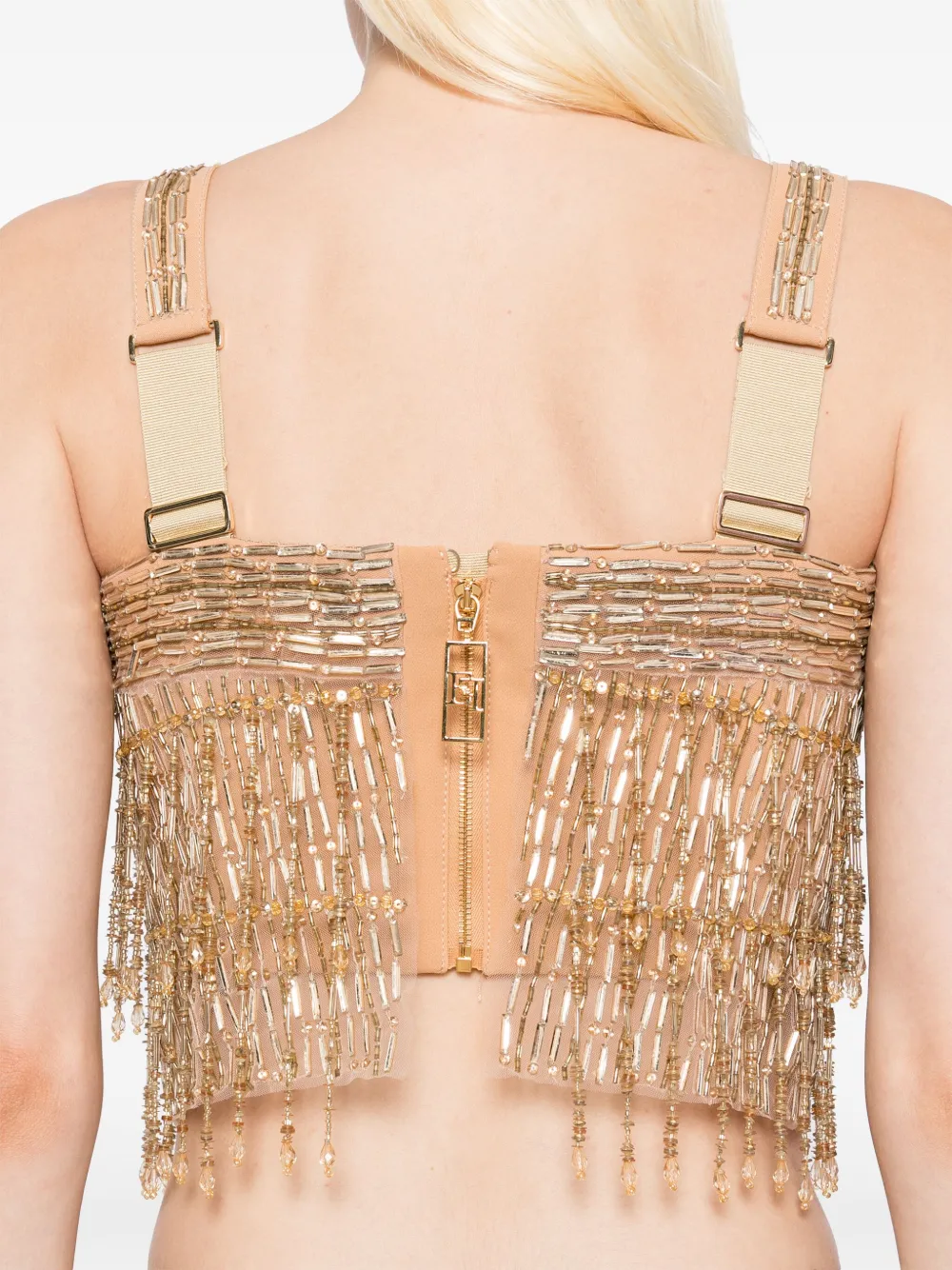 Elisabetta Franchi Top met pailletten Goud