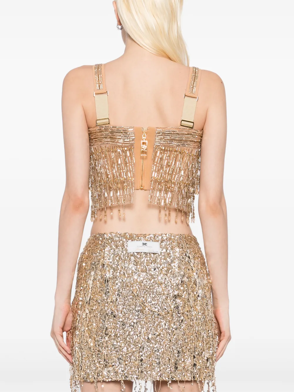 Elisabetta Franchi Top met pailletten Goud