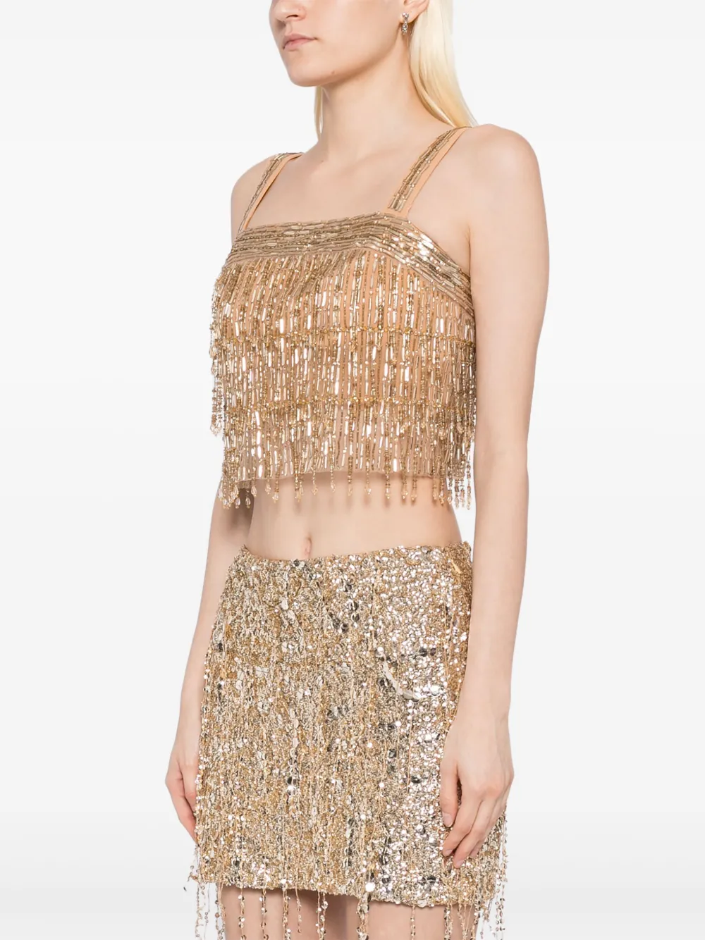 Elisabetta Franchi Top met pailletten Goud