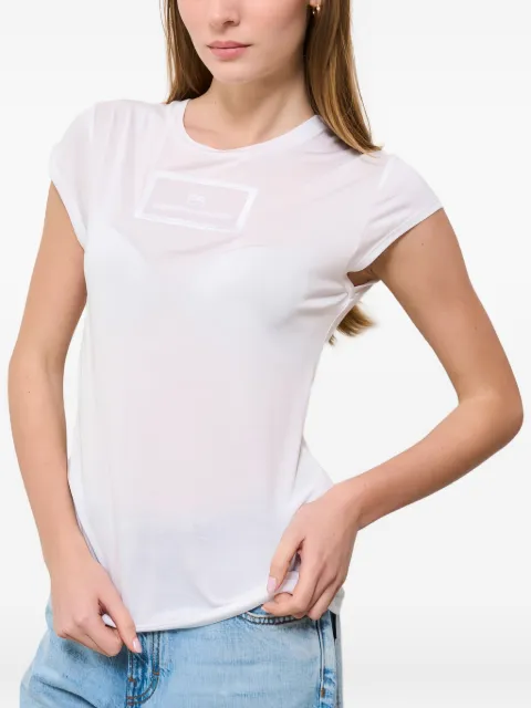 Elisabetta Franchi logo-motif cap-sleeve T-shirt