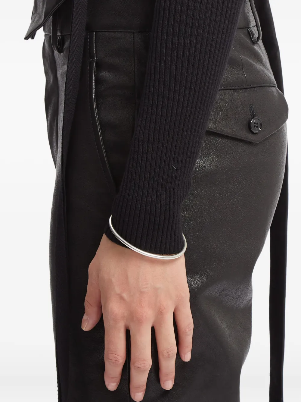 Ann Demeulemeester Armband met gegraveerd logo - Zilver