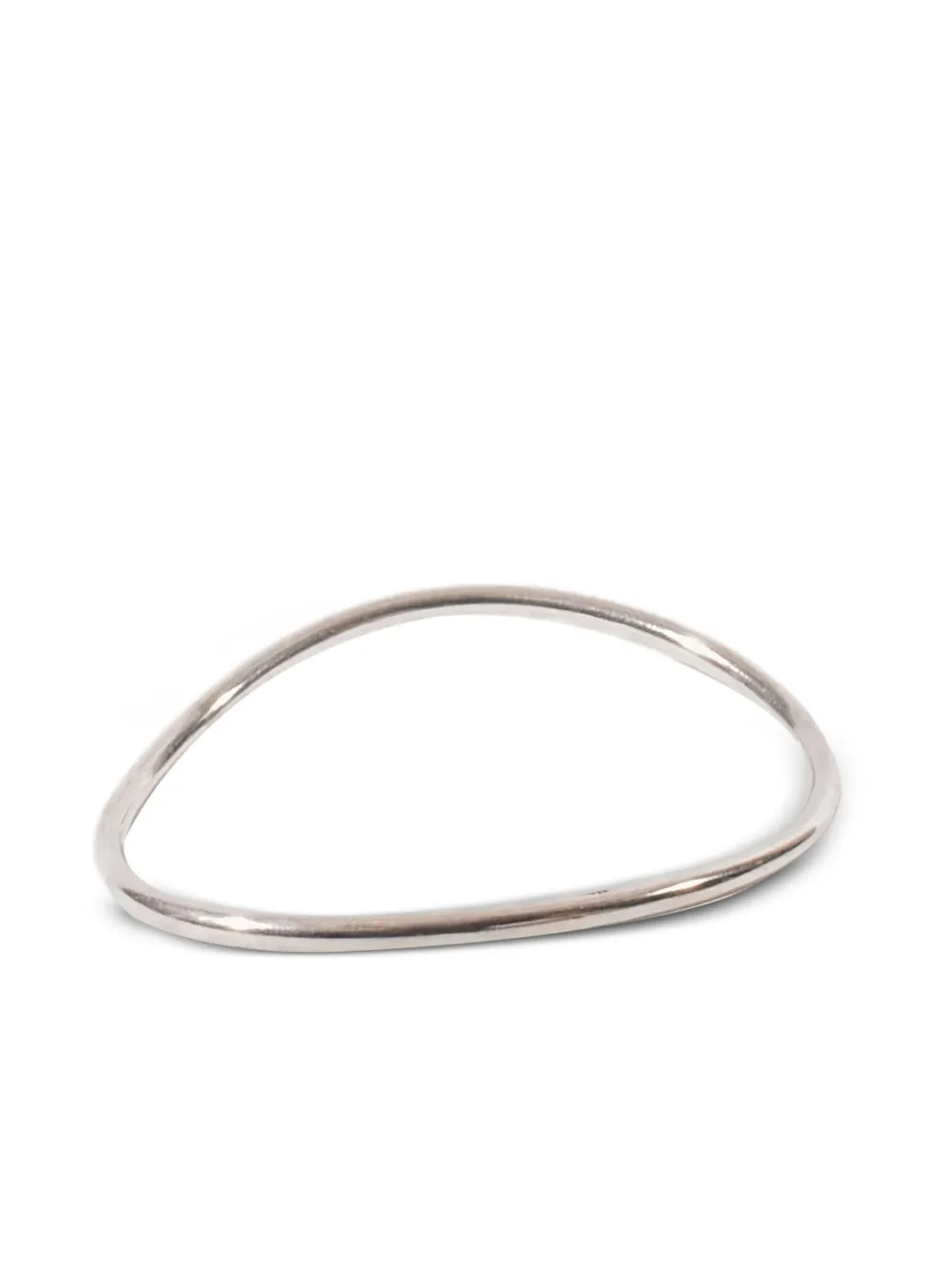 Ann Demeulemeester logo-engraved bangle - シルバートーン Ann Demeulemeester logo-engraved bangle - シルバートーン