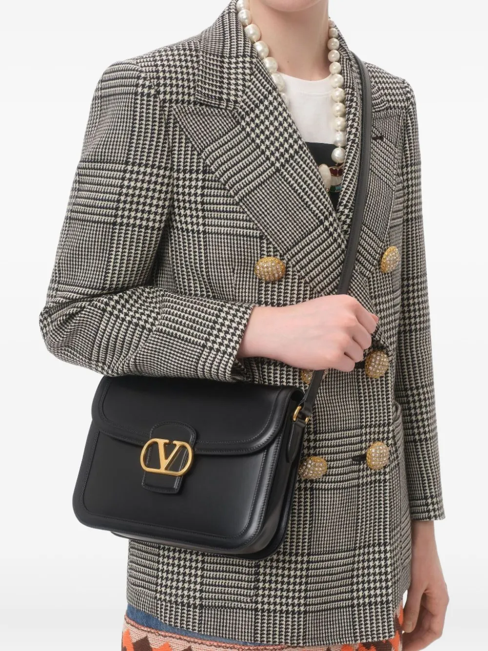 Valentino Garavani VLogo schoudertas Zwart