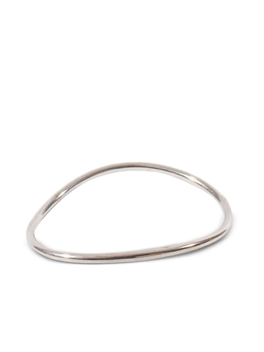 Ann Demeulemeester logo-engraved bangle - シルバートーン Ann Demeulemeester logo-engraved bangle - シルバートーン