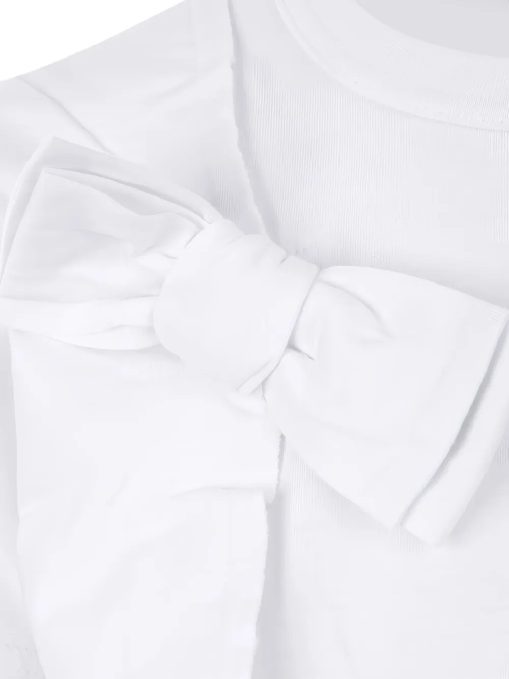 Comme Des Garçons bow-detailed cotton T-shirt Wit