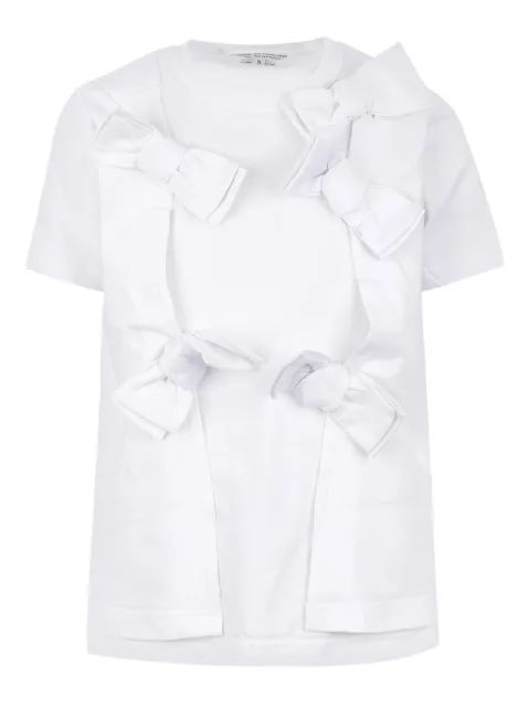 Comme Des Garçons bow-detailed cotton T-shirt