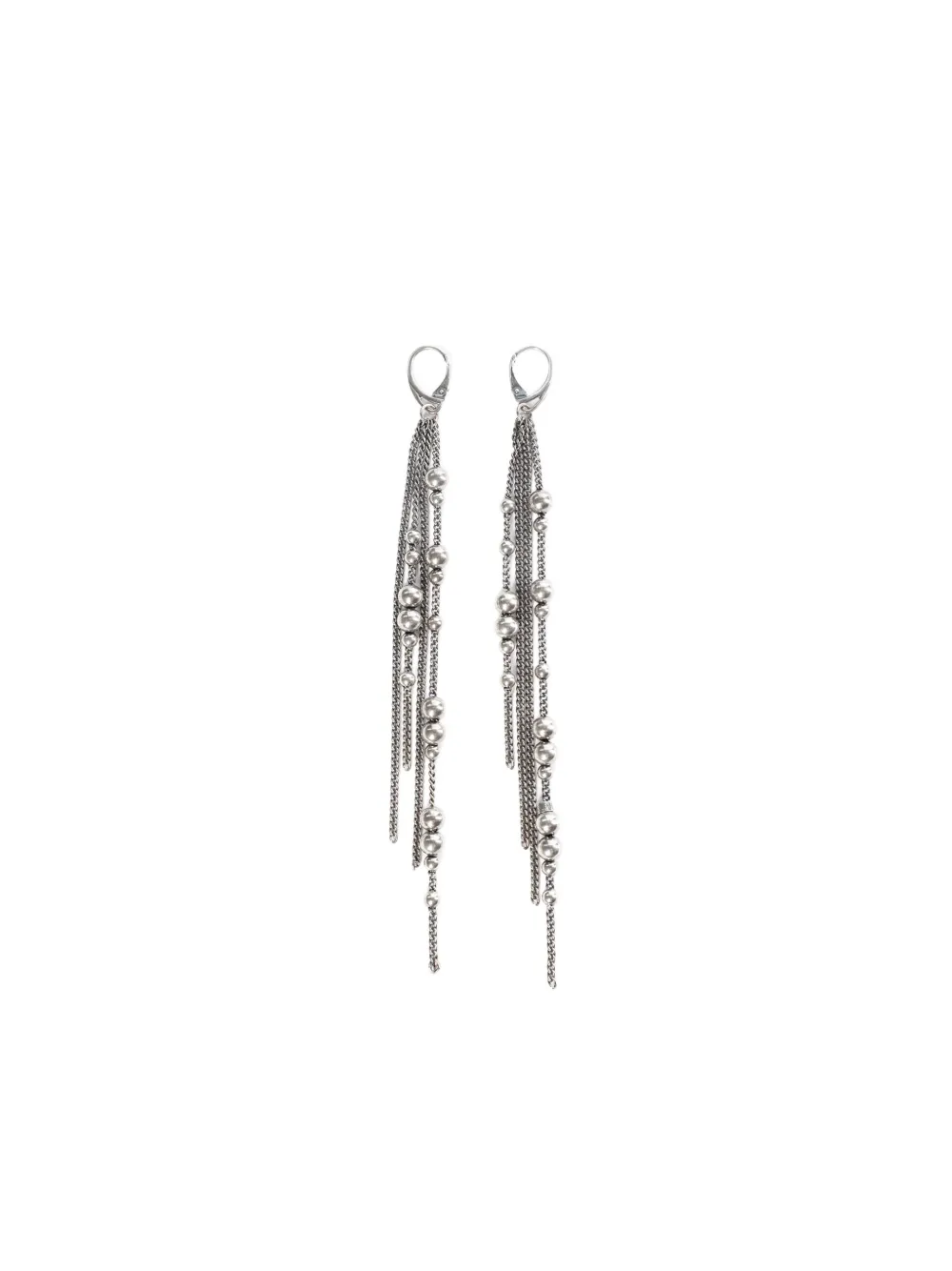 Ann Demeulemeester Danique chain-bead earrings - Argento