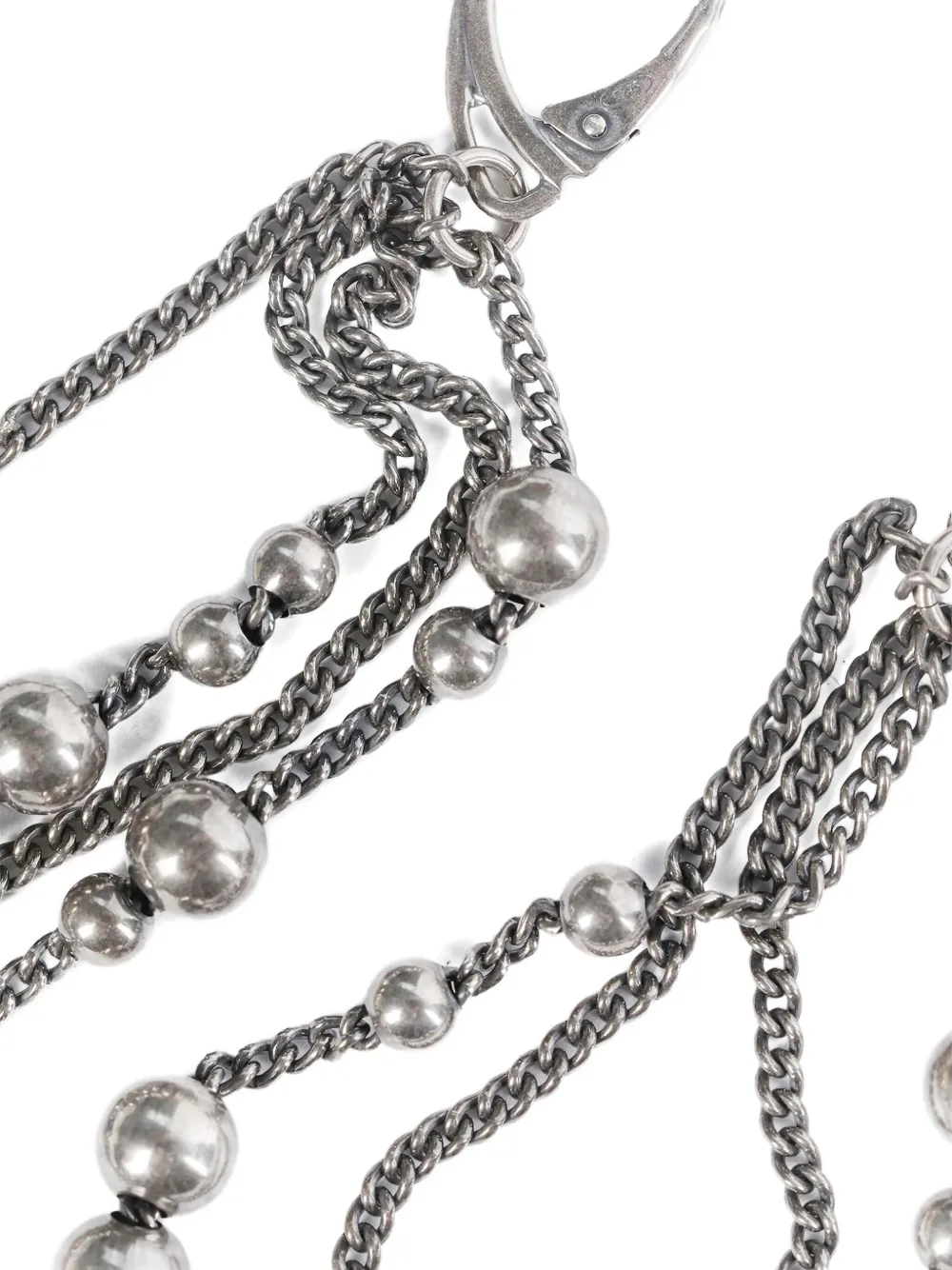 Ann Demeulemeester Danique chain-bead earrings - Zilver