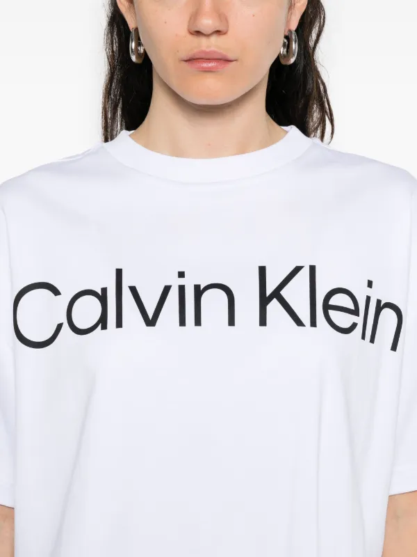 Calvin Klein logo-print T-shirt White FARFETCH IN