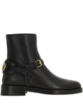 Valentino Garavani buckle-strap logo boots - Black