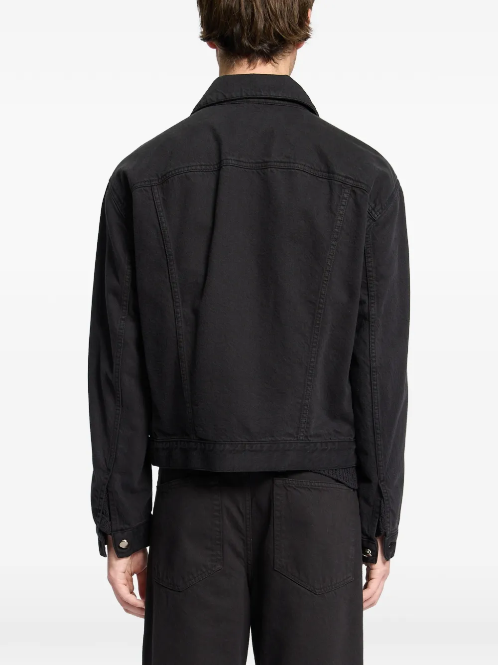 Ann Demeulemeester Denim jack met lange mouwen Zwart
