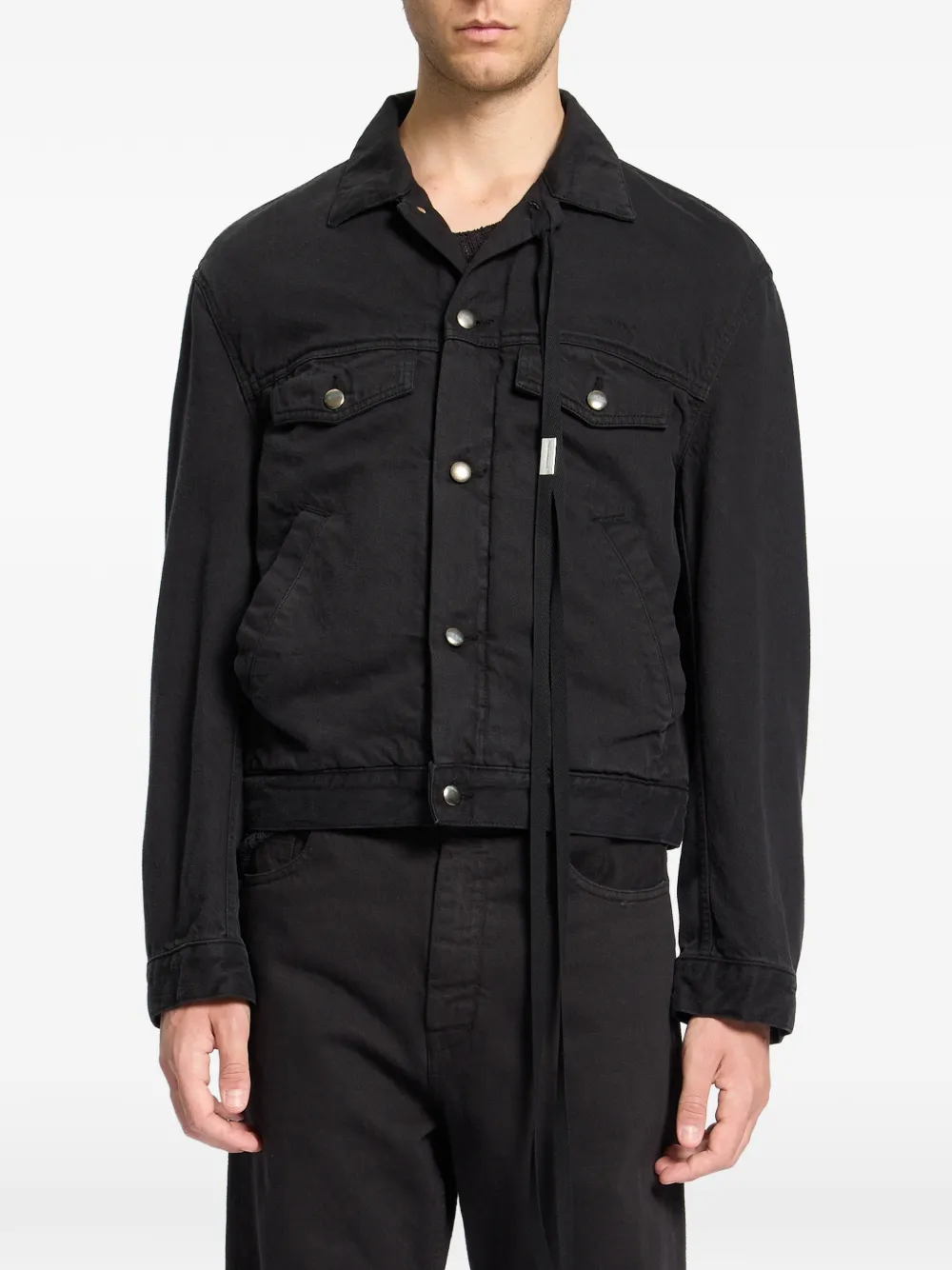 Ann Demeulemeester long-sleeved denim jacket - Nero