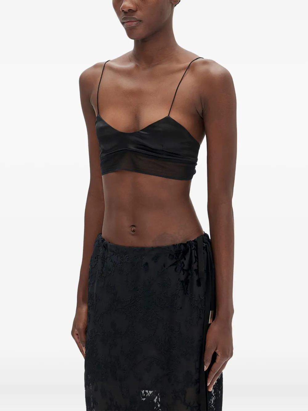 Ann Demeulemeester Cropped top Zwart