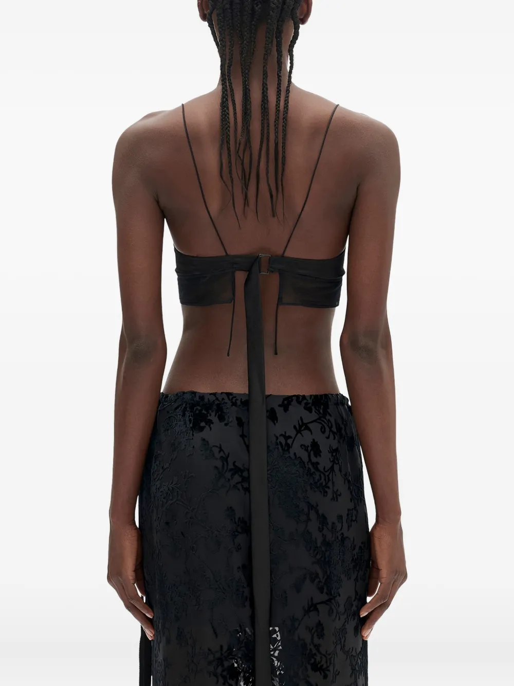  Ann Demeulemeester Scoop-neck Cropped Top - Black 