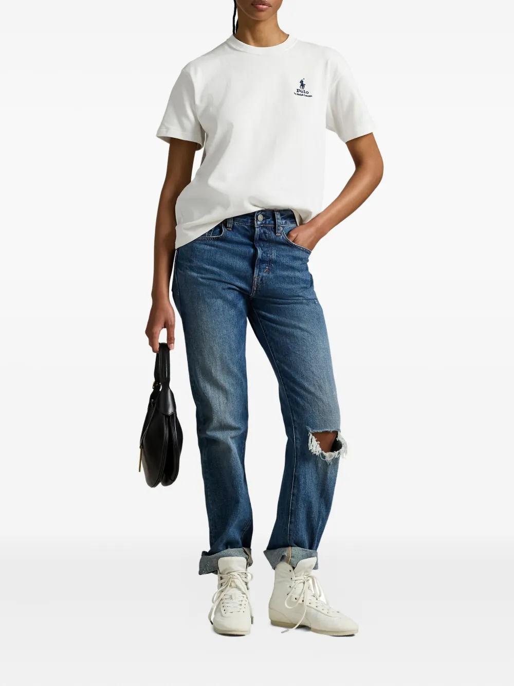 Polo Ralph Lauren T-shirt met geborduurd logo Wit