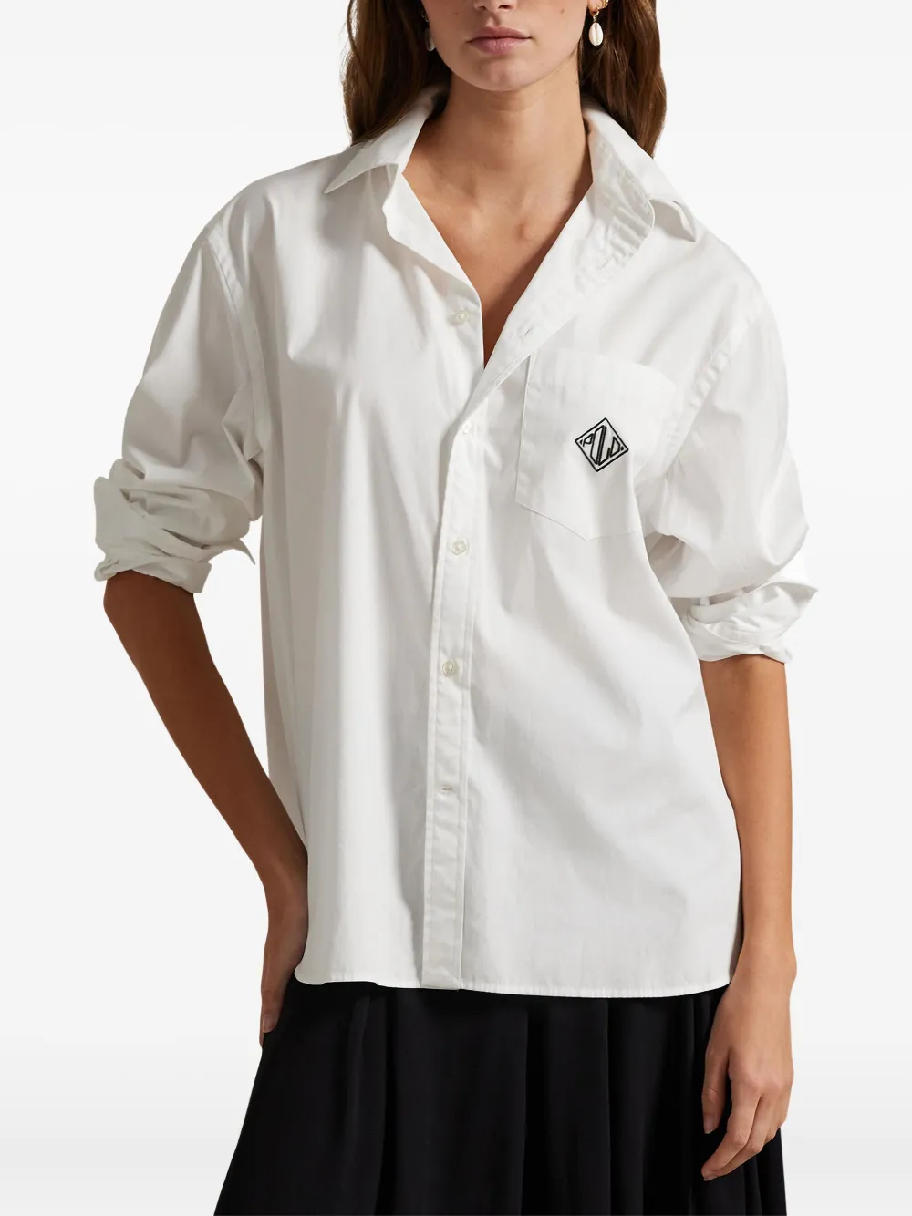 Polo Ralph Lauren Blouse met geborduurd logo Wit