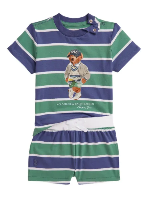POLO RALPH LAUREN KIDS Gestreepte shorts set