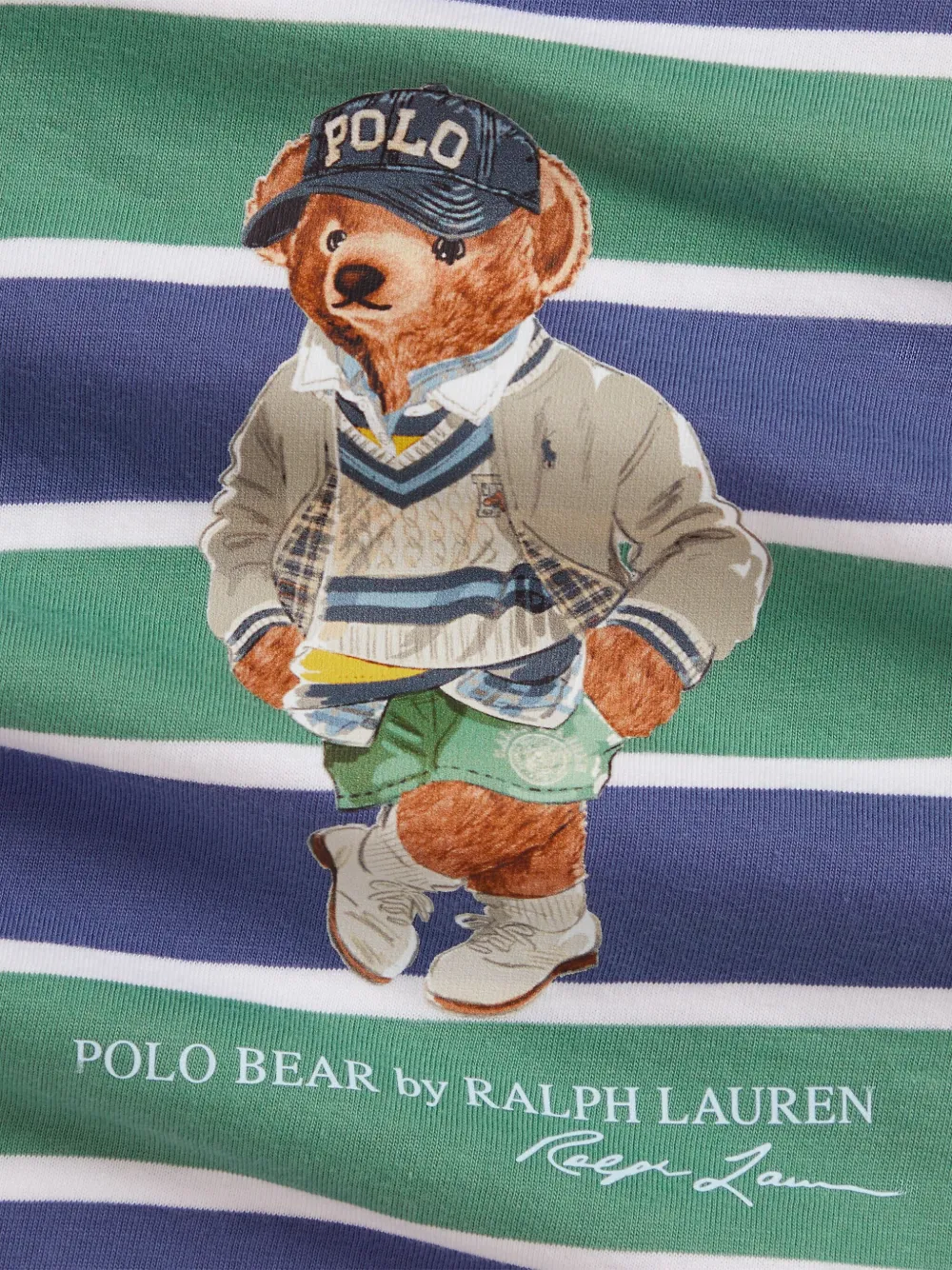 POLO RALPH LAUREN KIDS Gestreepte shorts set Blauw