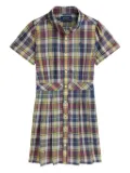 POLO RALPH LAUREN KIDS plaid short-sleeve dress - Yellow