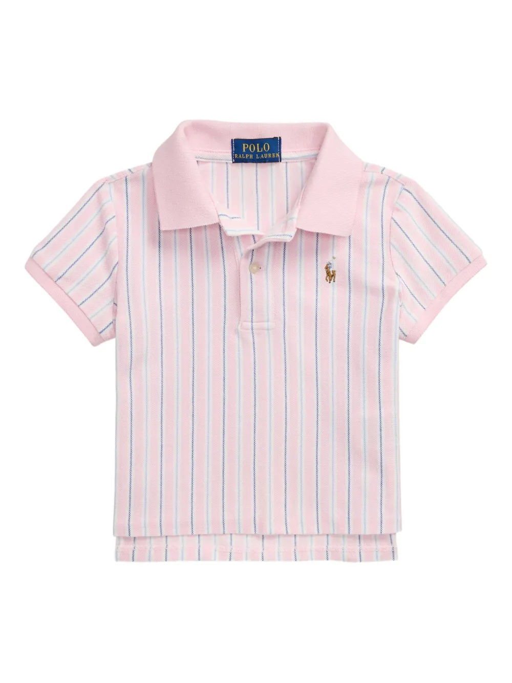 POLO RALPH LAUREN KIDS Gestreept poloshirt Roze