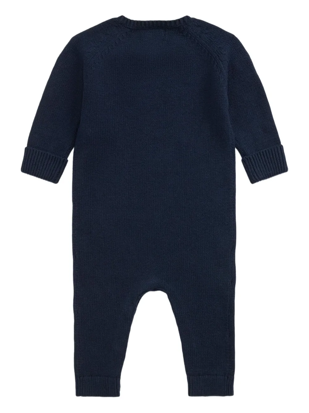POLO RALPH LAUREN KIDS Gebreide romper verfraaid met vlag - Blauw