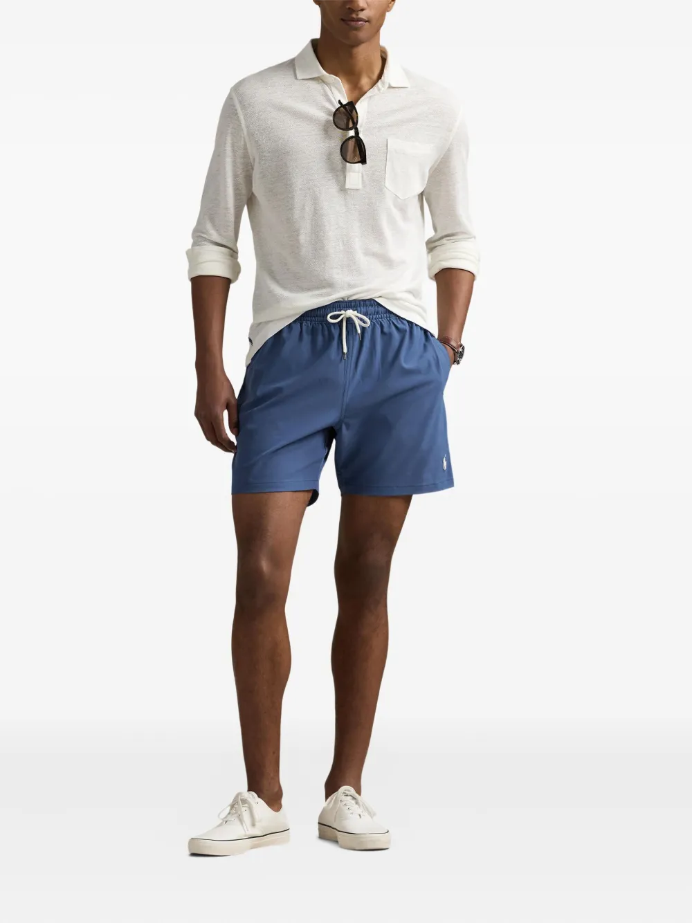 Polo Ralph Lauren Traveler zwembroek met elastisch trekkoord Blauw