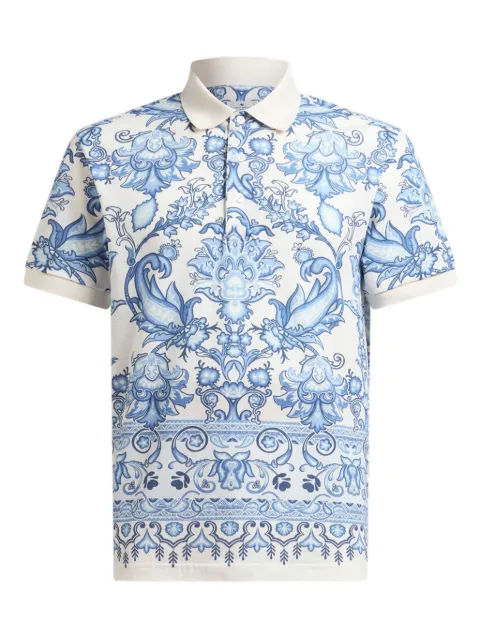 ETRO 花卉印花polo衫