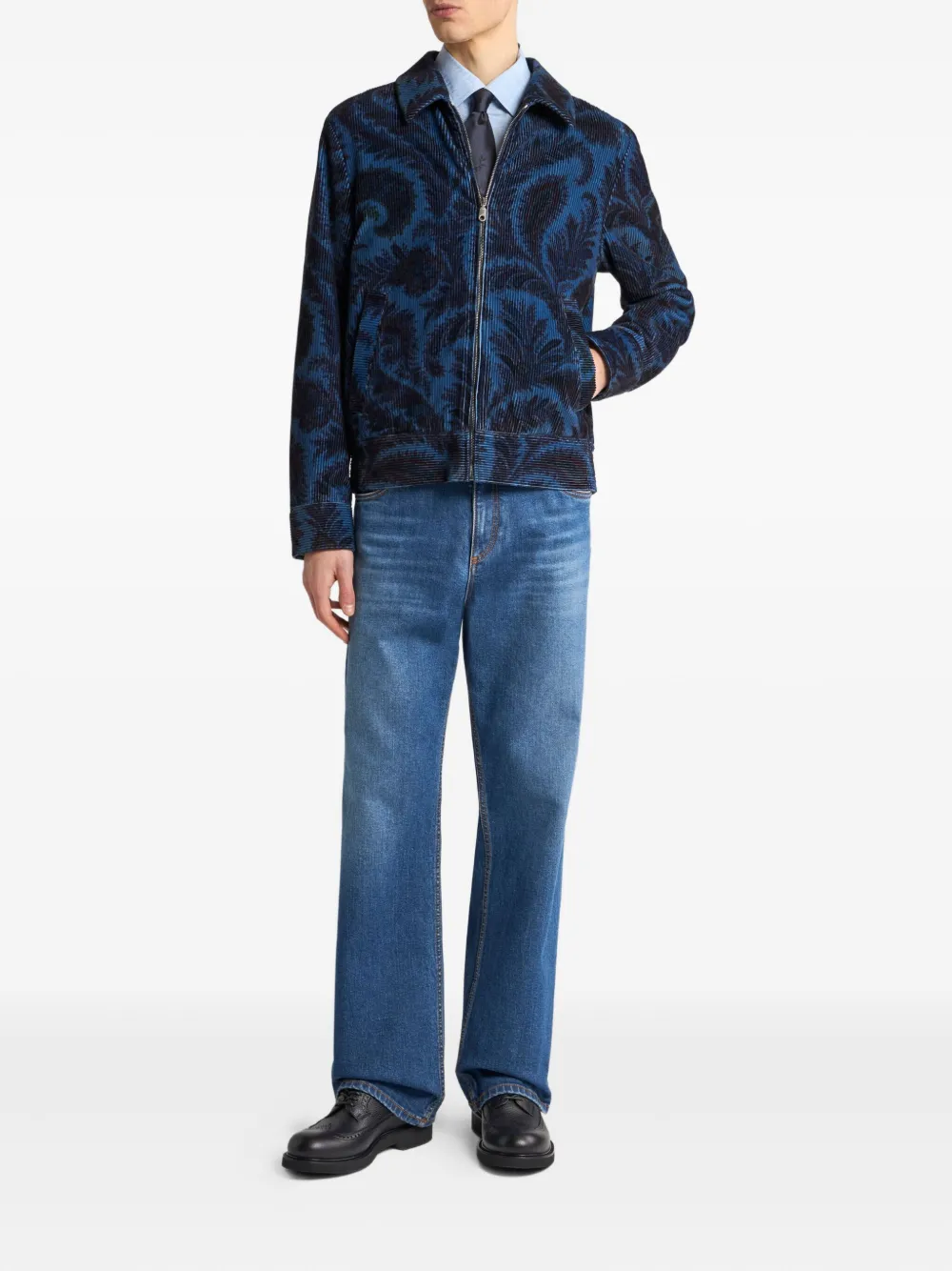 ETRO Jack met paisley-print en rits Blauw
