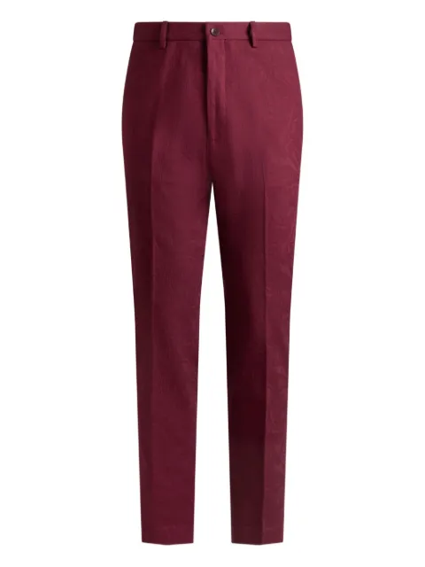 ETRO patterned-jacquard straight-leg trousers