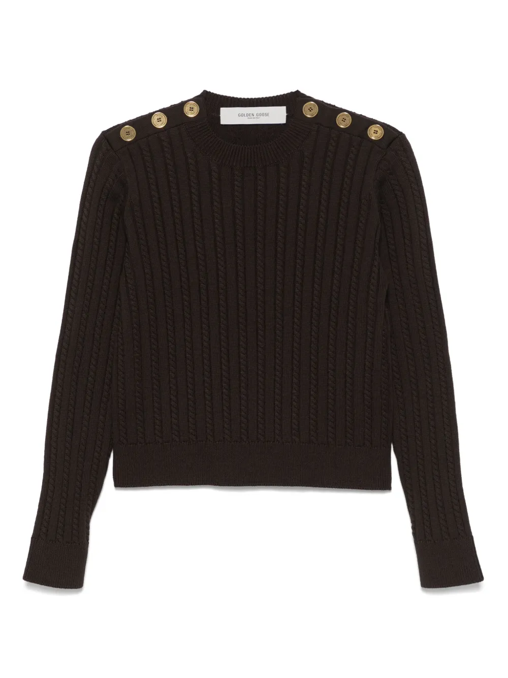 cable-knit sweater