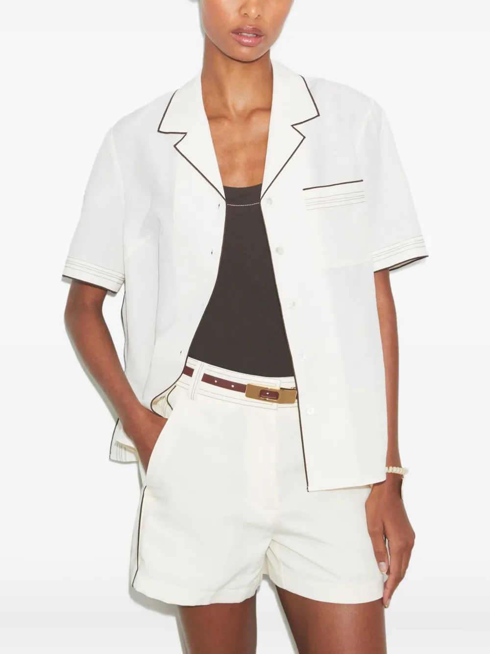 Tory Burch Linnen blouse Wit