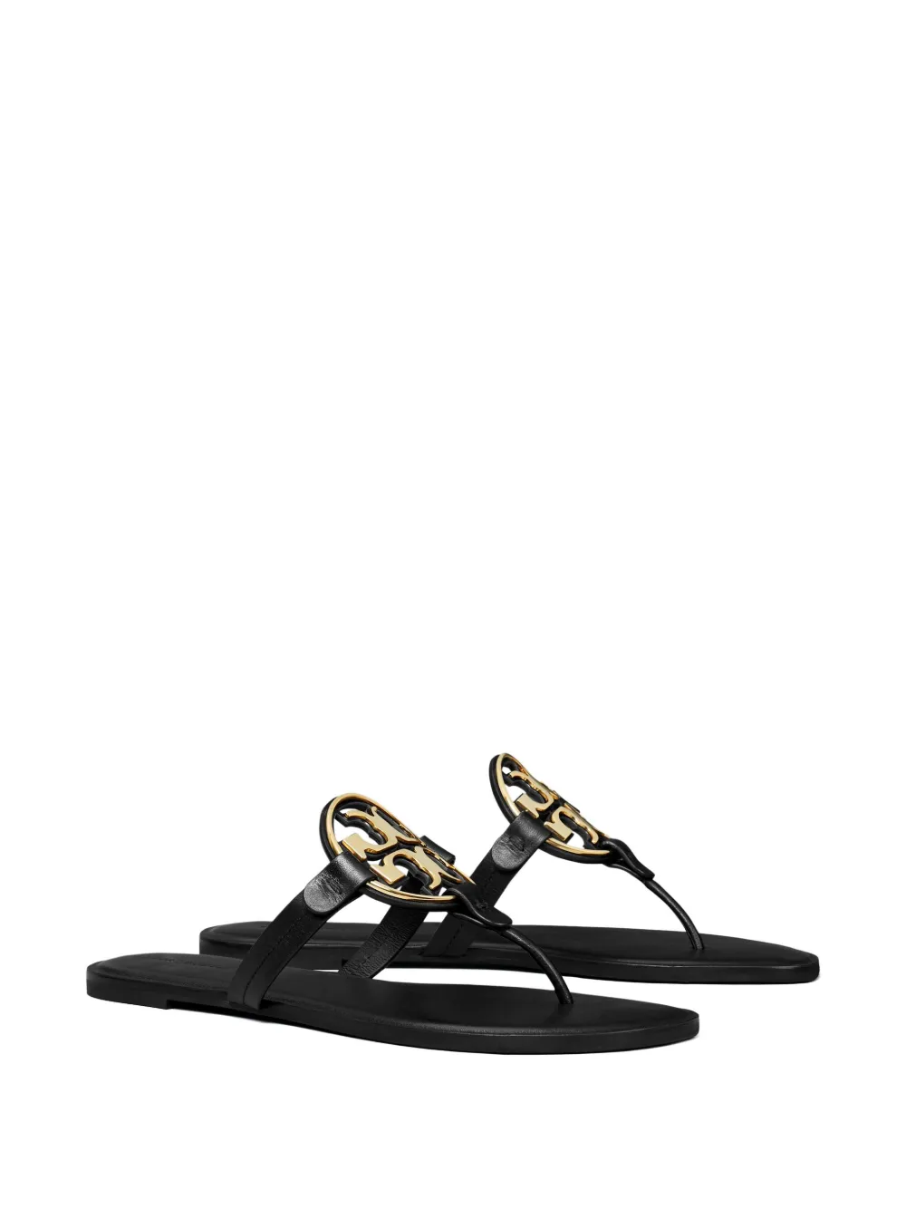 Tory Burch Miller sandalen met logo Zwart