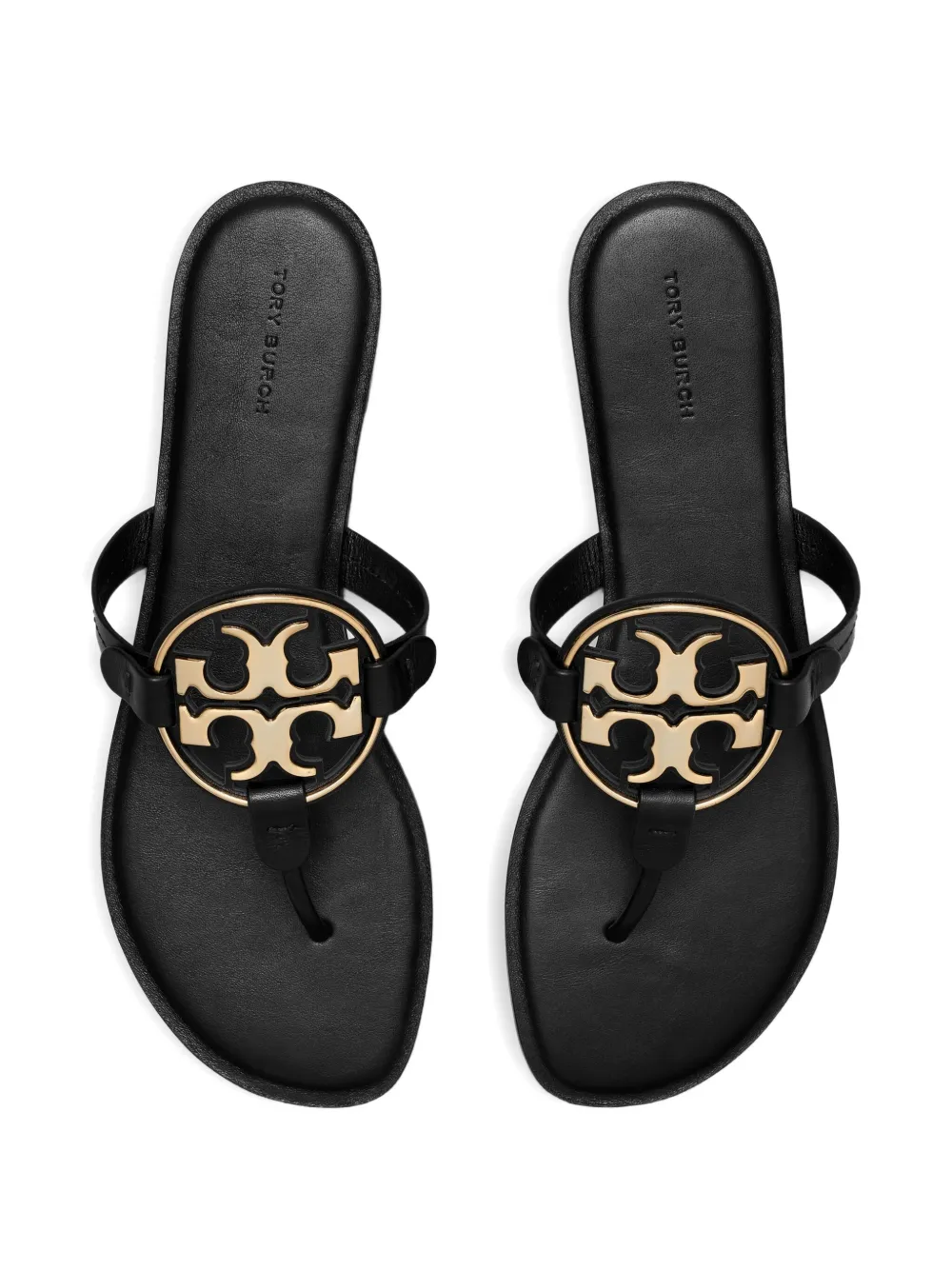Tory Burch Miller sandalen met logo Zwart