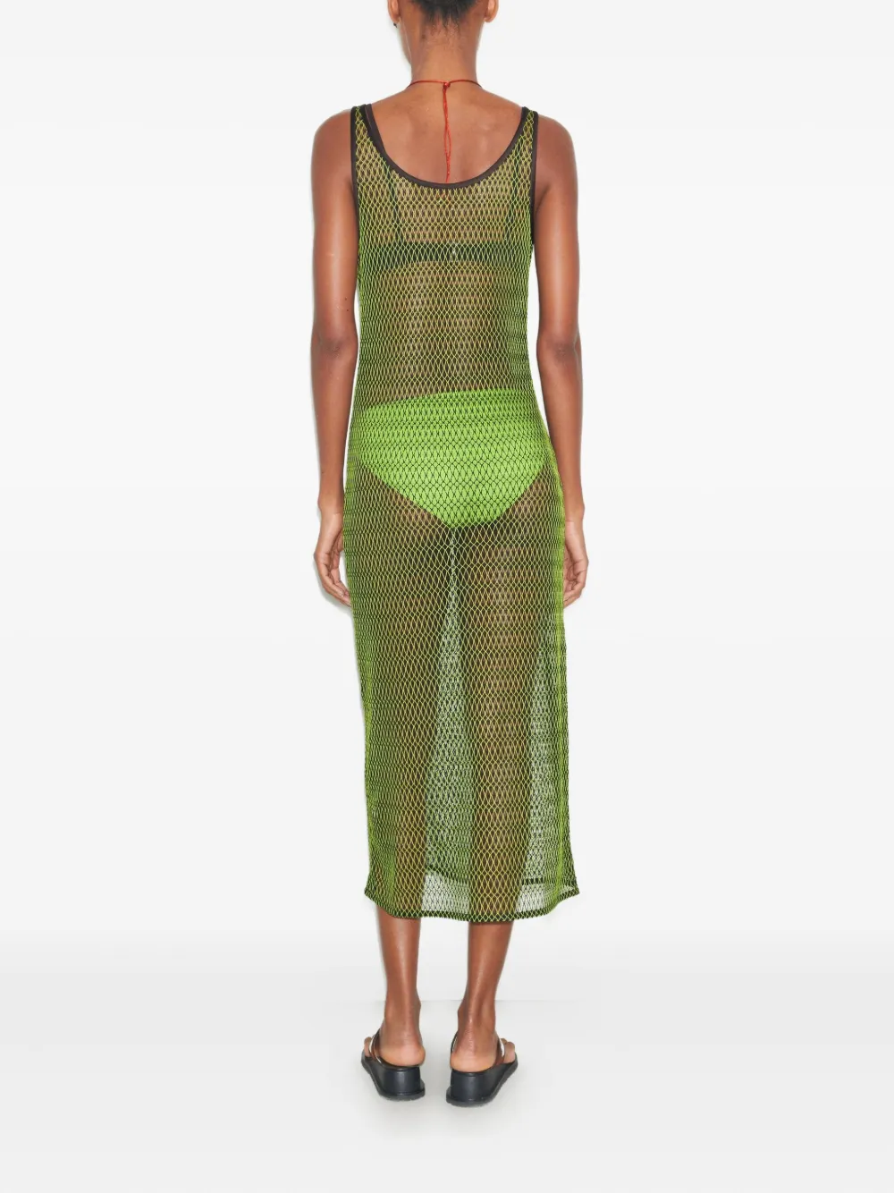 Tory Burch Jurk met mesh Groen