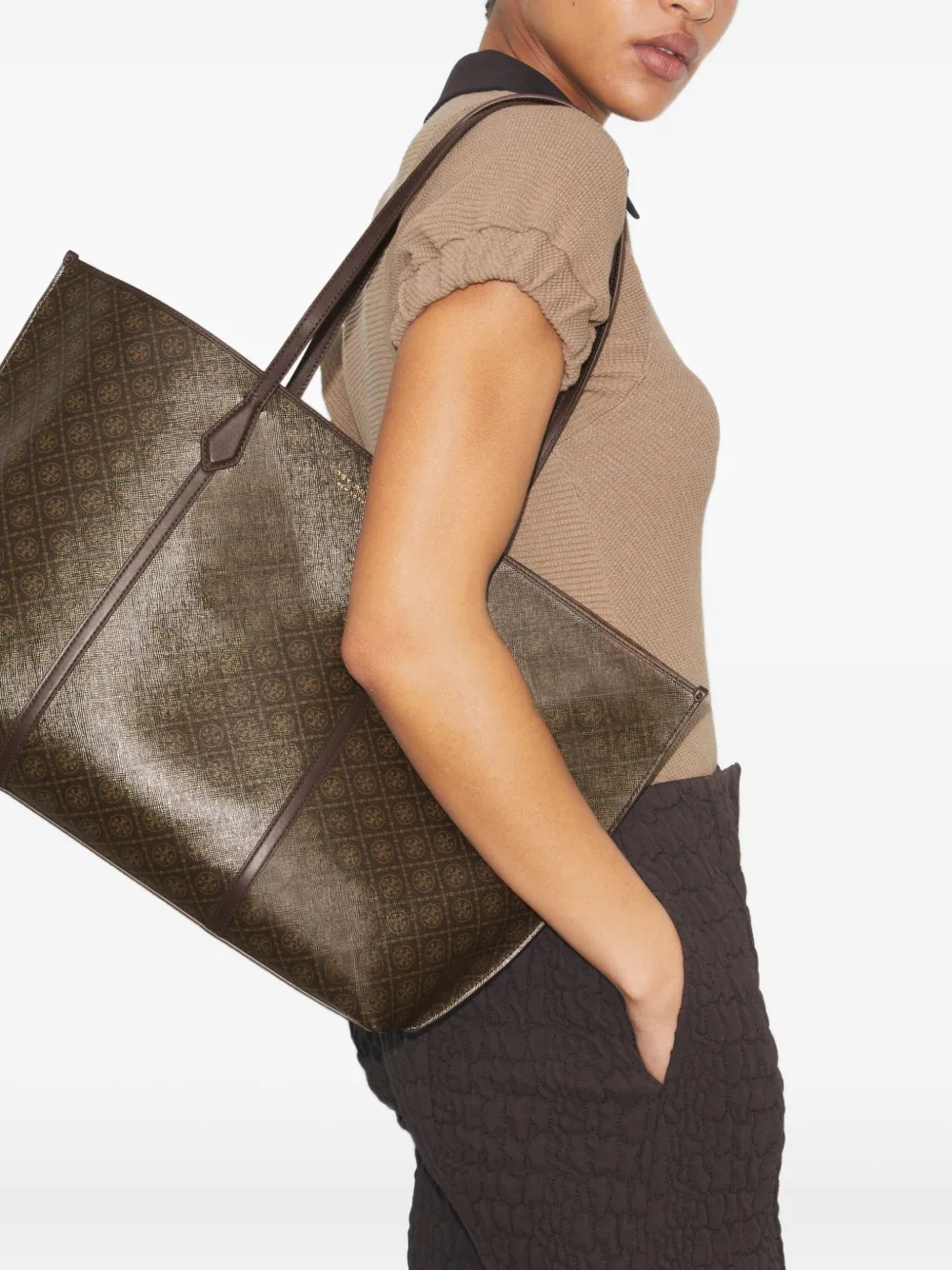Tory Burch Perry logo pattern tote bag | Image 2