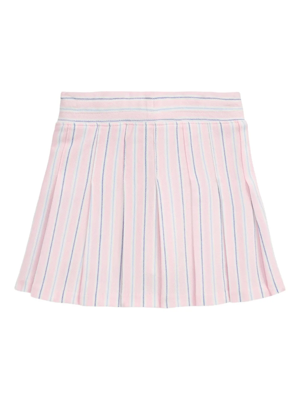 POLO RALPH LAUREN KIDS Gestreepte plooiskorts Roze