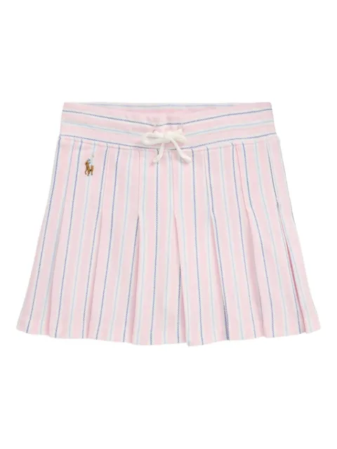 POLO RALPH LAUREN KIDS striped pleated skorts