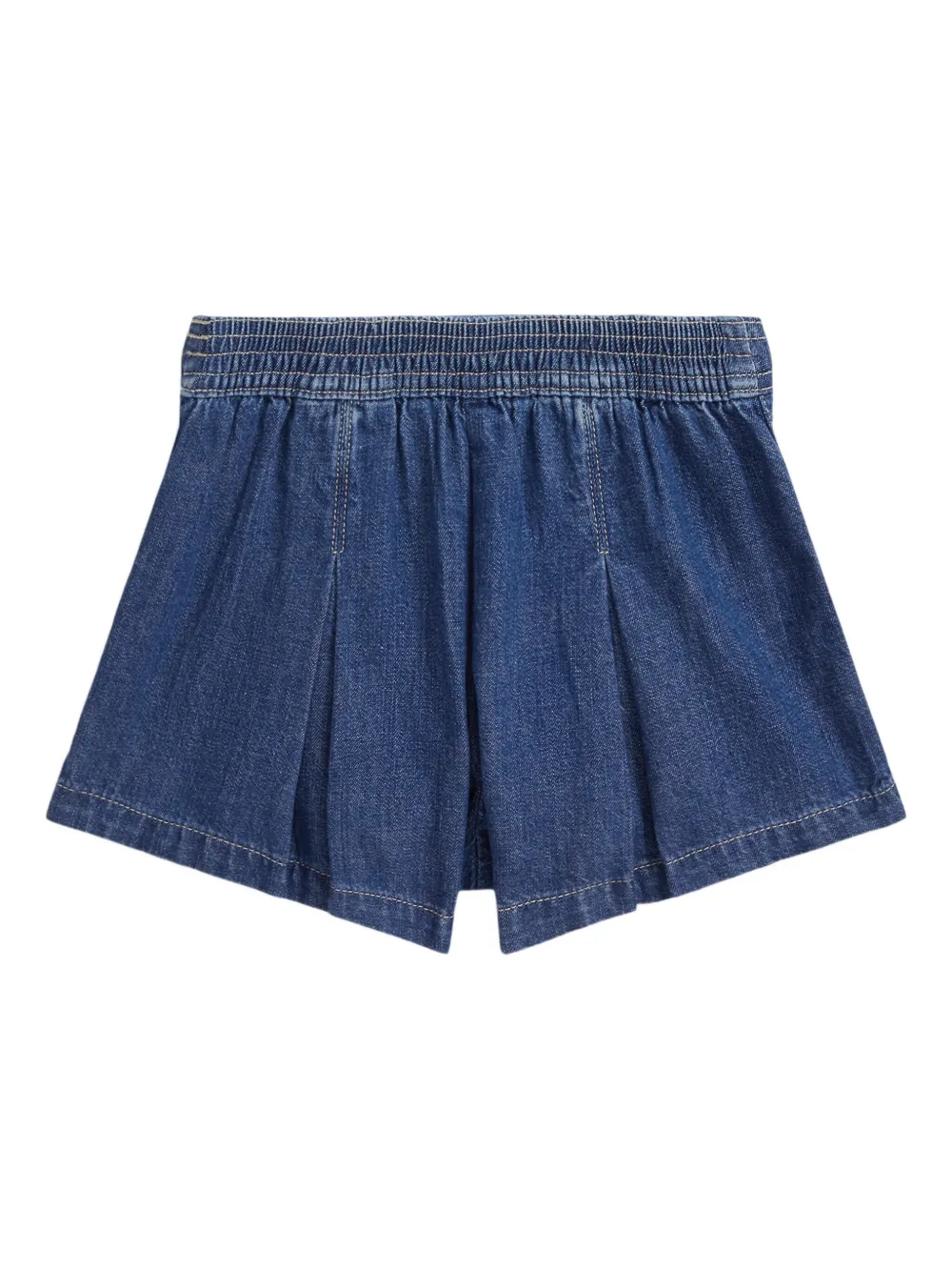 POLO RALPH LAUREN KIDS Geplooide spijkershorts Blauw