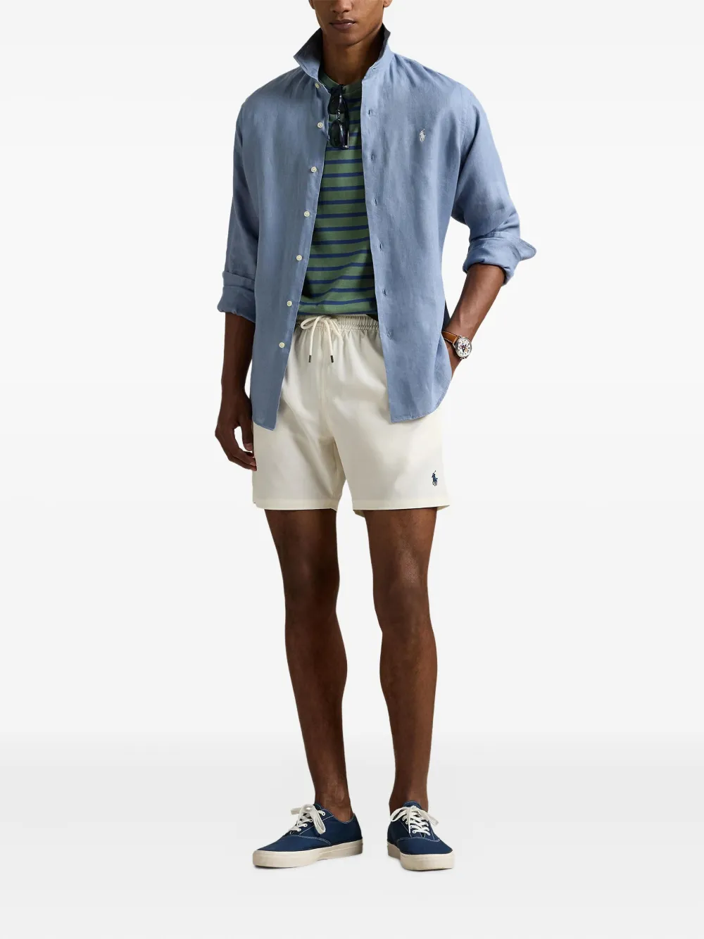 Polo Ralph Lauren Traveler zwembroek met trekkoordtaille Beige