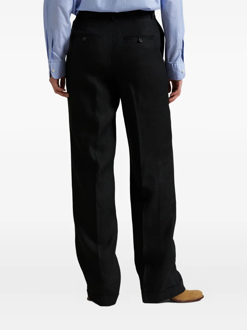 Polo Ralph Lauren Broek met visgraatpatroon Zwart